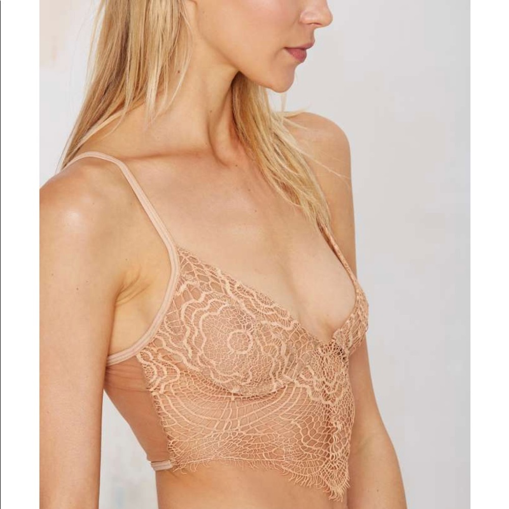 For Love and Lemons Bat Your Lashes Lace Bralette